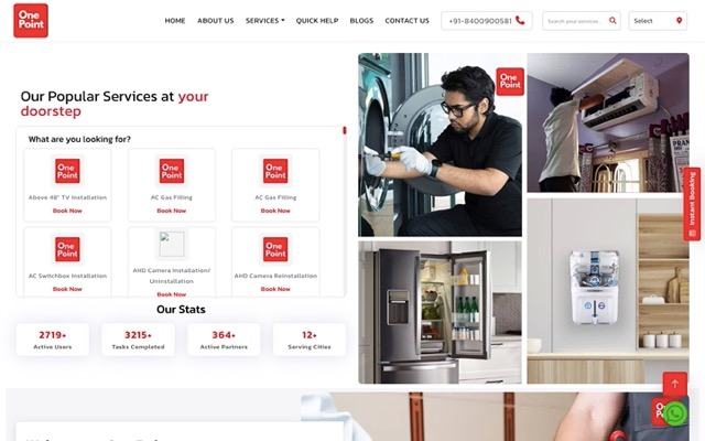 One Point Services Website 